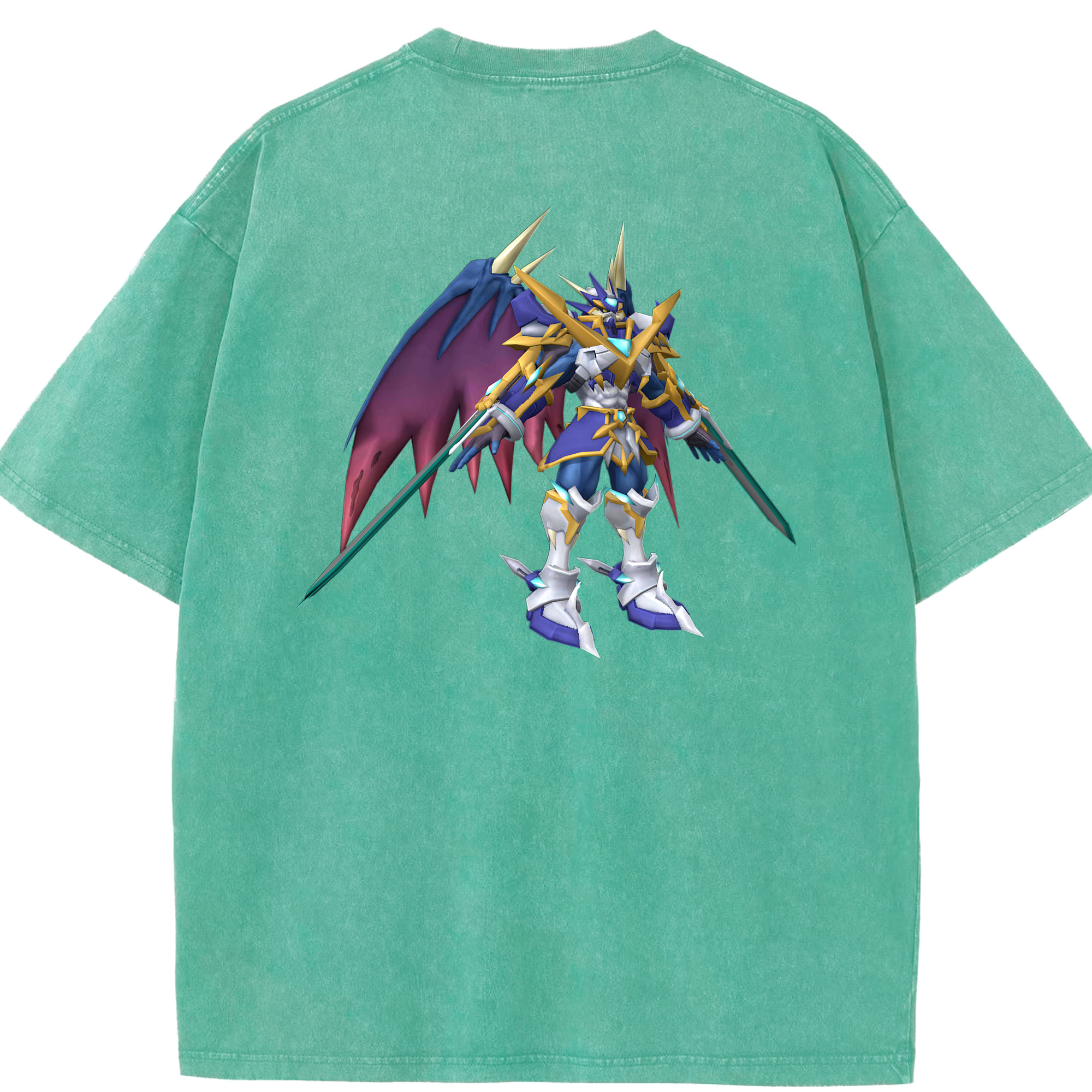 （画像用） Digimon デジタルモンスター/デジモン 綿100% ヴィンテージ風 半袖Tシャツ（背面プリント）